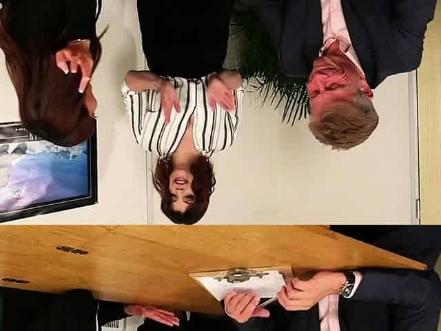 Horny office babes gives hard blowjob