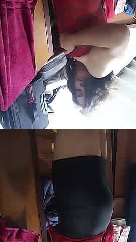 Femboy clothed as a wench showing his butt and jock
