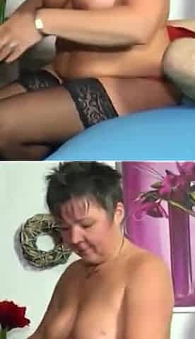 Mature Busty Girl Fucked by Young Boy Who Cums Inside Her Pussy with Condom