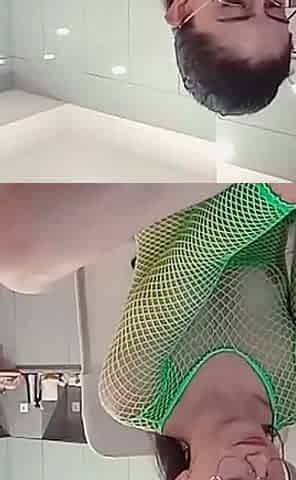 Spit on Your Dick Pee Twice in High Heels During Live Show