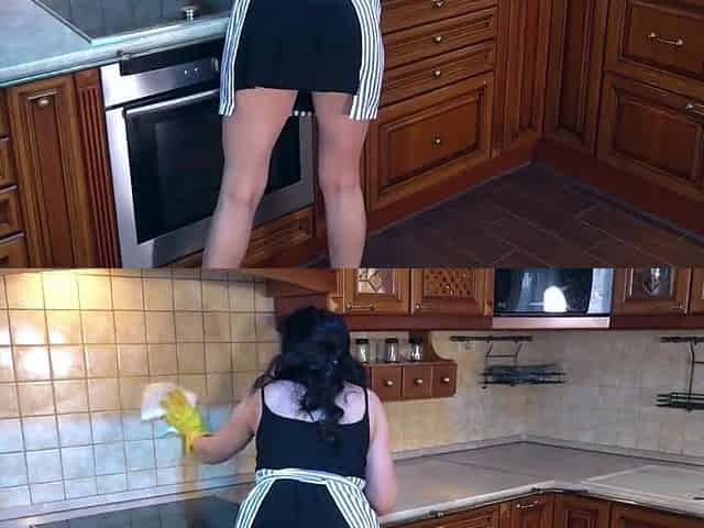 Step-Son Caught and Seduced by Busty Brunette Stepmom