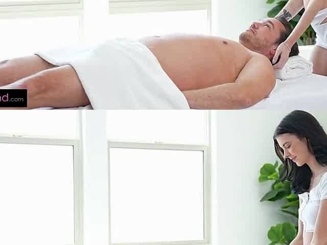 Massage Therapist Milks Big Dick With Her Cunt With Bella Nova