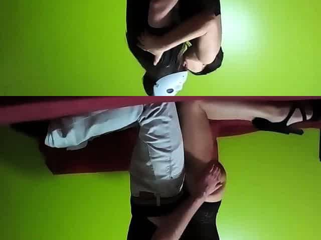 Latina in Heels Gives Passionate Blowjob to Big Cock