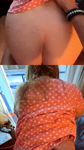 We love to fuck by the window, in case some voyeur sees us.