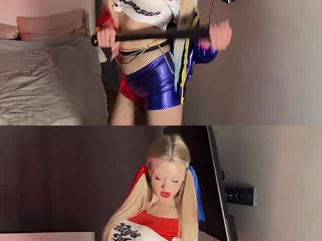 Harley Quinn And Angelica Heaven In Naughty Fucks Her Ass With A Baseball Bat And Balls