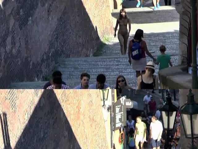 Massive boobs amateur teen Rainia Belle pounded in public