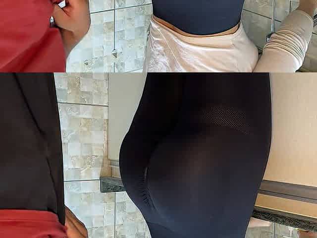 Cumming on my Maid's Butt with Gym Garments whilst that babe was Washing Dishes (FREE USE)