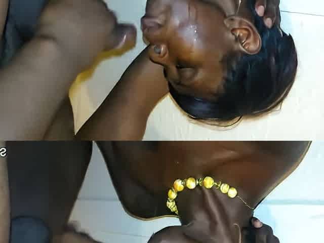 This African Slut Exchanging Her Throat