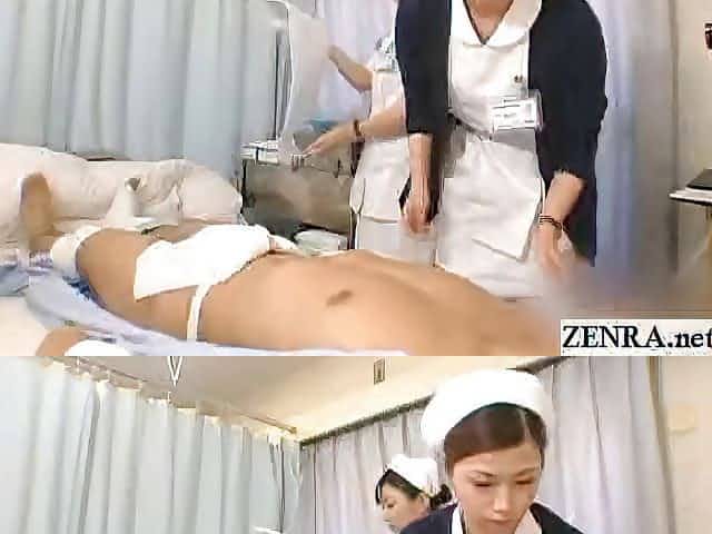 Japanese nurse practices her handjob technique