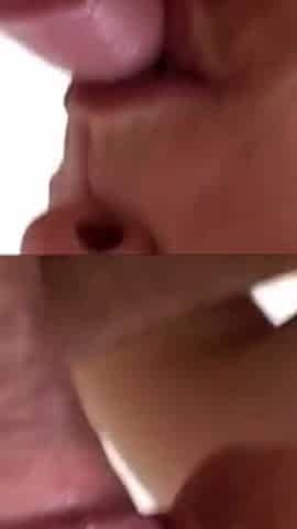 Sexy mature gets a warm load on her face