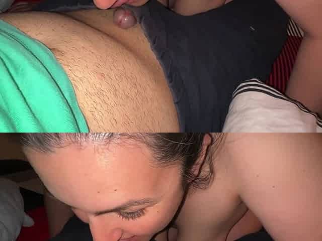 BBW Latina Real Amateur Sucking Dick!