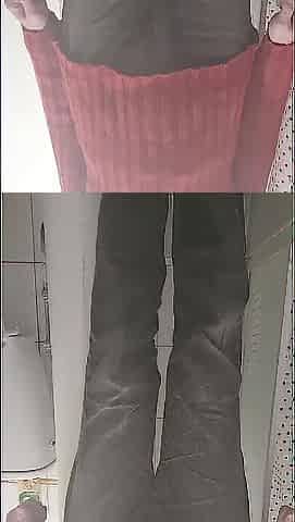 Amateur teen pees ebony jeans