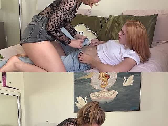 Kinky College Lesbian babes - Ophelia Fae & Gracey Snow