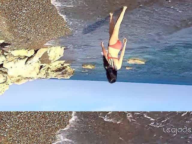 Alone lush Russian sweetheart toys her vagina on the alt on the sea shore