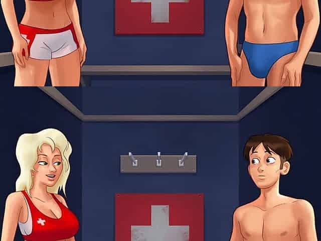 Horny Swim Trainner Cassie Loves Glory Hole Blowjob in Summertime Saga