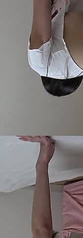 No Bra Mini Skirt Student Uniform, Thin Thong Panties, Natural Tits Serious Japanese Girl's Erotic Apartment Cleaning