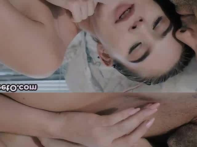 Passionate small melons babe pussyfucked by foot fetish