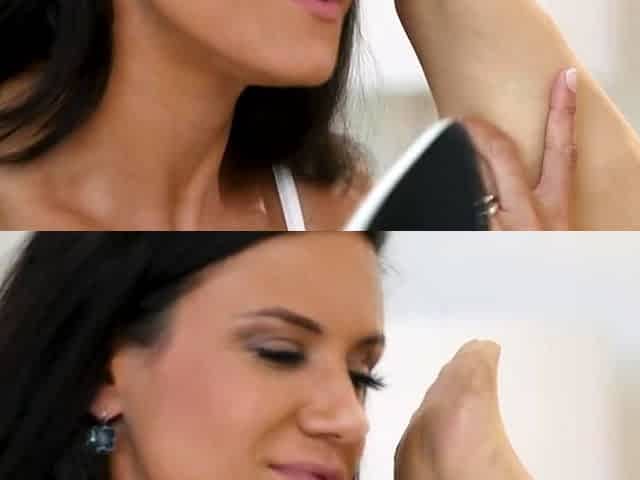 Scissor fucking my elegant busty friend