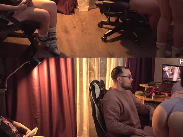Angel with glasses loves to see her allies have sex