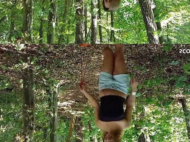 German Tinder Date Nele Screw and Smartphone Porn in Forest