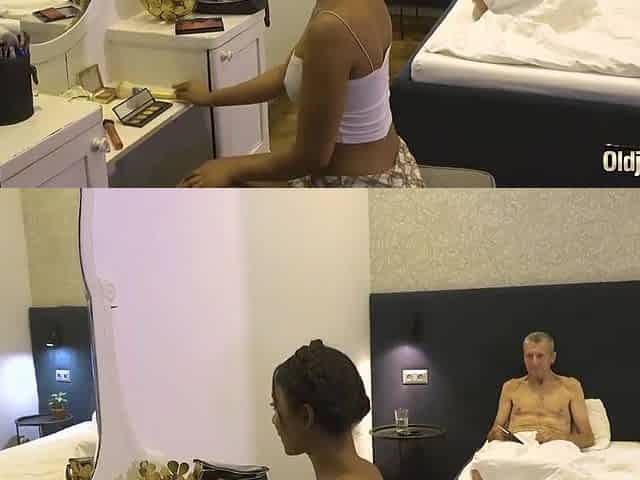 Ebony hotty has hardcore sex with grand-daddy dong