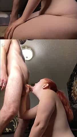 Shaking Out a Creampie for a Cuck
