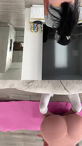 stepmom and her torn leggings. Yoga Goes Completely Wrong (mobile-affable)