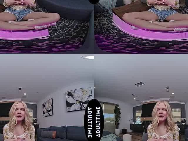 UP CLOSE VR - POV Tiny Blond Coco Lovelock Goes Into FERAL FRENZY Mode For Your Large Shlong