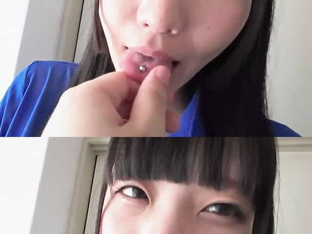 Pierced Tease. Her Tongue Adds a Wicked Twist