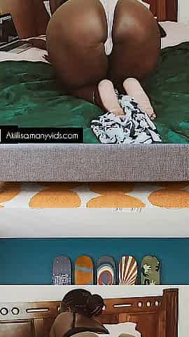 Large butt black AKIILISA working from home