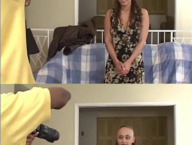 Nice-looking ebony gal getting banged during a photoshoot