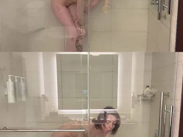 A glass shower in the hotel room?
