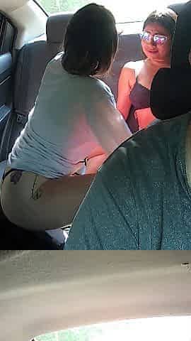 My lesbo allies bang in the car on the way home.