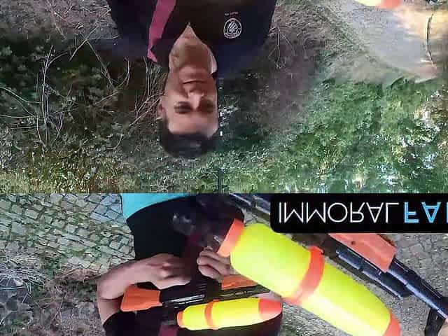 Woodland Follow, Topless Alexis Hunts Concupiscent Pranksters!