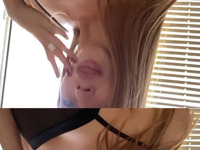 Gorgeous cutie licking her fingers.