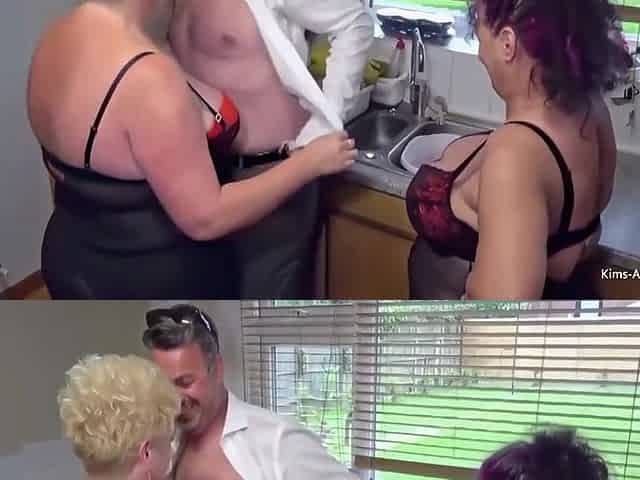 Younger Salesman Gets Lucky With Two Older Busty Bbws - Lucky Salesman