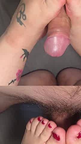 Footjob I Love This Big Cock That's Going to End up in My Ass