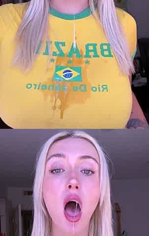 LinzyRay Sexy Blonde Dirty Play With Her Spit Onlyfans