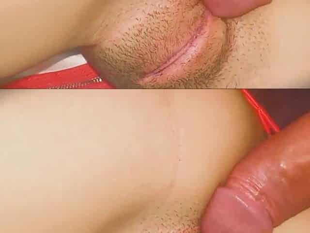 My stepdaughter has a very constricted butthole; it's her 1st time and merely the tip fits.