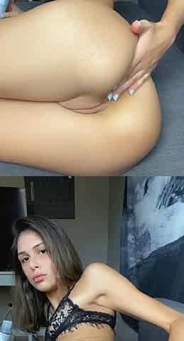Close up babe fingers her pussy