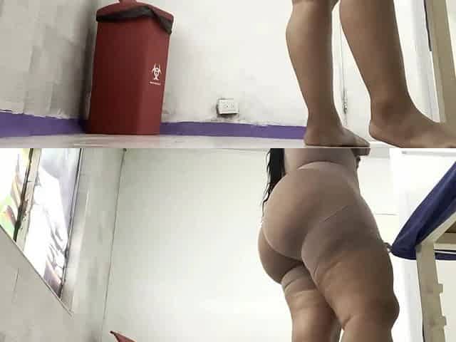 Thiccest Latina Nurse's Uniform Change Exhibition