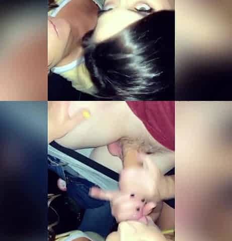 Hot amateur blowjob threesome