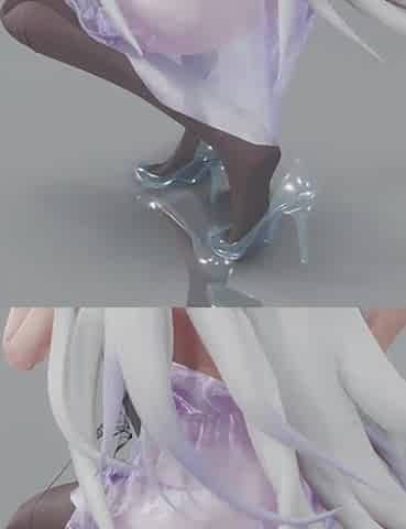 Mmd Brown Eyed Girls; Sheer Dress; See-through Heels; Black Stockings