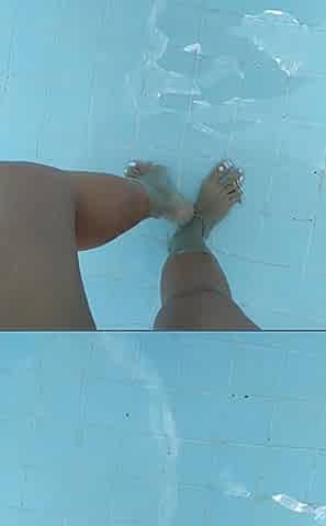 White Nails + Pool = Video for You Lol