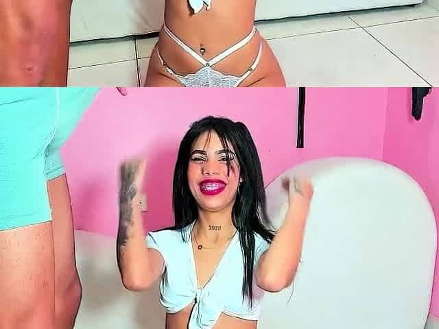 SMALL TIT BRUNETTE TATTOOED TEEN GIRLFRIEND CAUGHT IN SHOWER