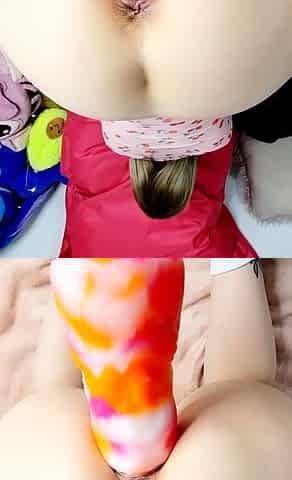 Solo angel enjoys anal masturbation with toys