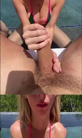 Teen Not Afraid To Ride Cock In Pool - Madison Moore - Madison moore