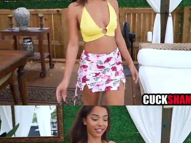 Cuck spouse makes a peculiar birthday surprise for latin chick wife