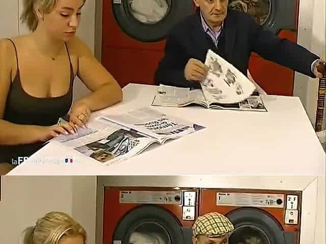 A Blonde Blonde Filthy Girl Gets Laid In A Laundromat!