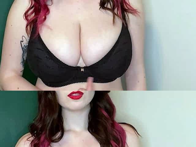 Big boob brunette masturbates on webcam